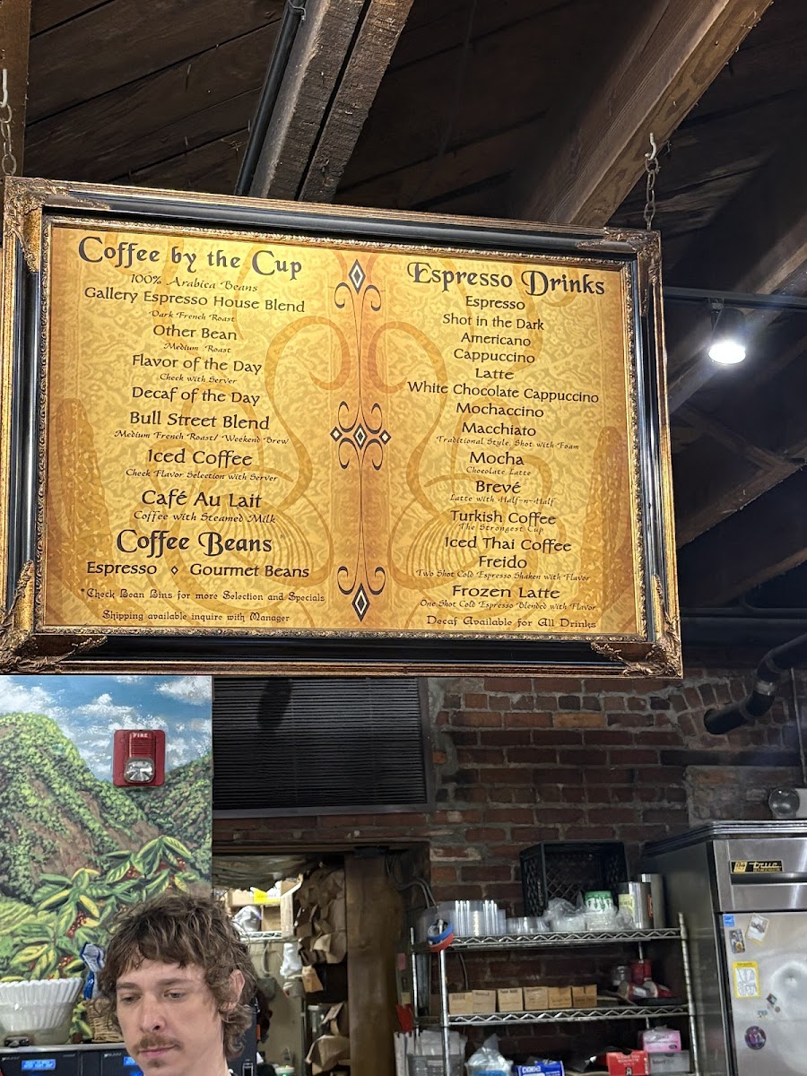 The Gallery Espresso Menu - Image 1