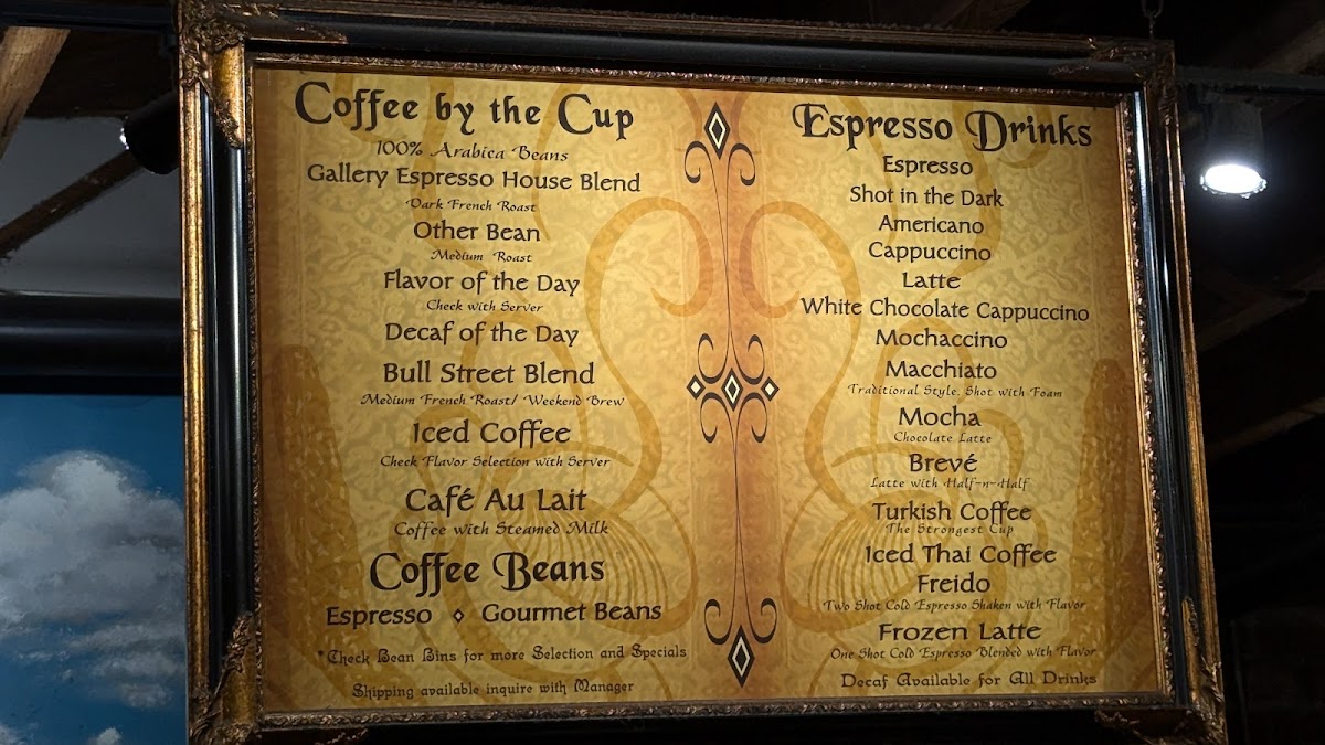 The Gallery Espresso Menu - Image 2